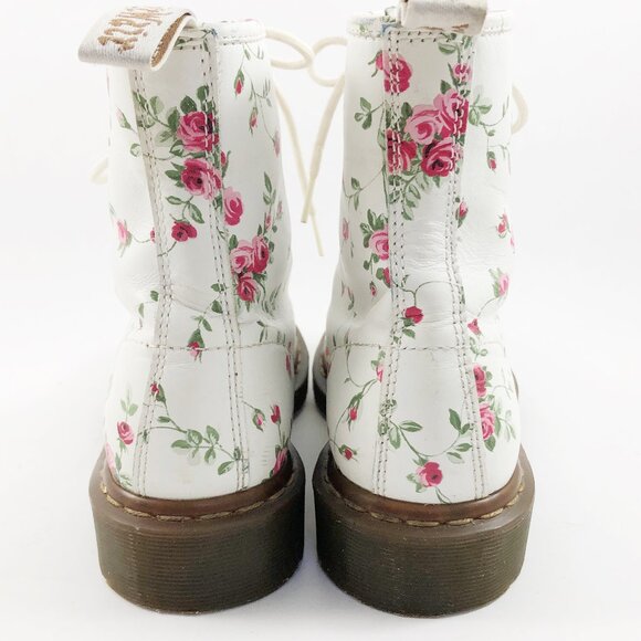 DR. MARTENS Rare Portland Rose Boots 1460 Size 7 - Picture 8 of 12
